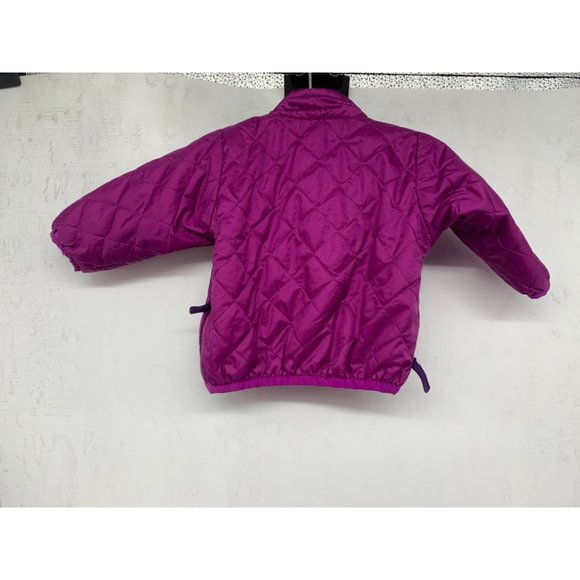 Patagonia Baby Three Month Puffer Jacket Hooded Diamond Quilted Raspberry Purple - Picture 7 of 9